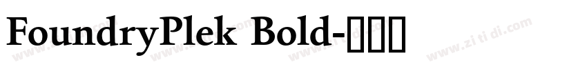 FoundryPlek Bold字体转换